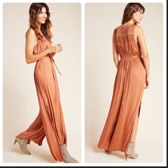 NWT Anthropologie Mandy Pleated Wide-Leg Jumpsuit - Picture 3 of 3